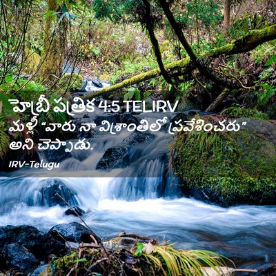 Picture 02 - హెబ్రీ పత్రిక 4:5 TELIRV - మళ్లీ “వారు నా - Bible Verse Picture