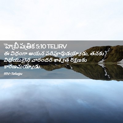Picture 02 - హెబ్రీ పత్రిక 5:10 TELIRV - ఈ విధంగా ఆయన - Bible Verse Picture