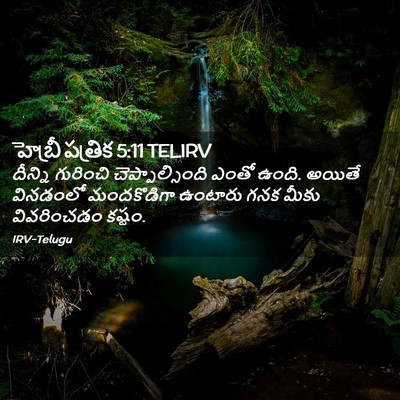 Picture 02 - హెబ్రీ పత్రిక 5:11 TELIRV - దీన్ని గురించి - Bible Verse Picture