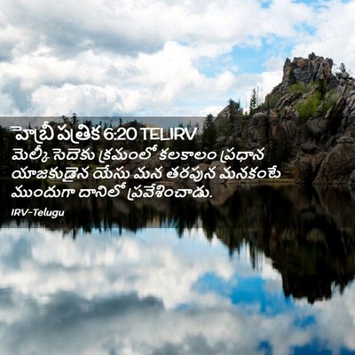 Picture 02 - హెబ్రీ పత్రిక 6:20 TELIRV - మెల్కీసెదెకు - Bible Verse Picture