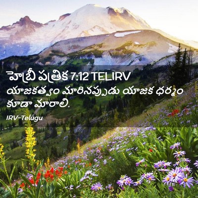 Picture 02 - హెబ్రీ పత్రిక 7:12 TELIRV - యాజకత్వం - Bible Verse Picture