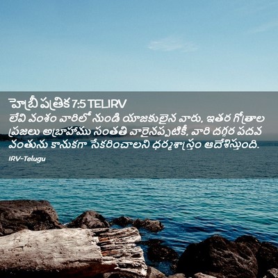 Picture 02 - హెబ్రీ పత్రిక 7:5 TELIRV - లేవి వంశం వారిలో - Bible Verse Picture