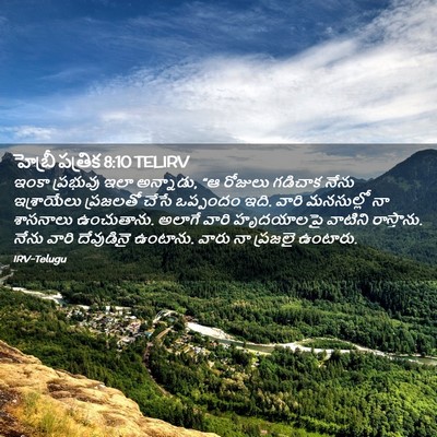 Picture 02 - హెబ్రీ పత్రిక 8:10 TELIRV - ఇంకా ప్రభువు ఇలా - Bible Verse Picture
