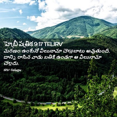 Picture 02 - హెబ్రీ పత్రిక 9:17 TELIRV - మరణం ఉంటేనే - Bible Verse Picture