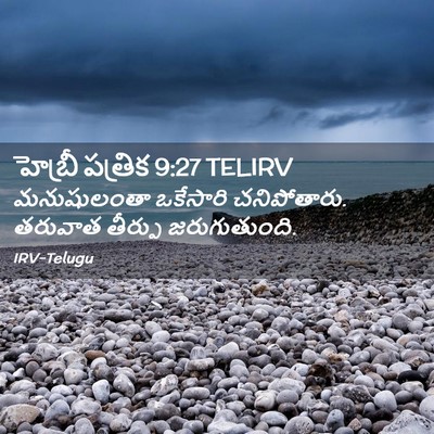 Picture 02 - హెబ్రీ పత్రిక 9:27 TELIRV - మనుషులంతా ఒకేసారి - Bible Verse Picture