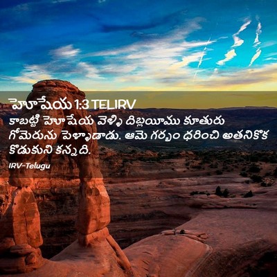 Picture 02 - హోషేయ 1:3 TELIRV - కాబట్టి హోషేయ - Bible Verse Picture