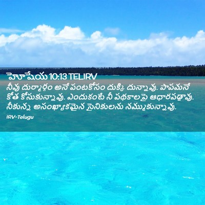 Picture 02 - హోషేయ 10:13 TELIRV - నీవు దుర్మార్గం - Bible Verse Picture