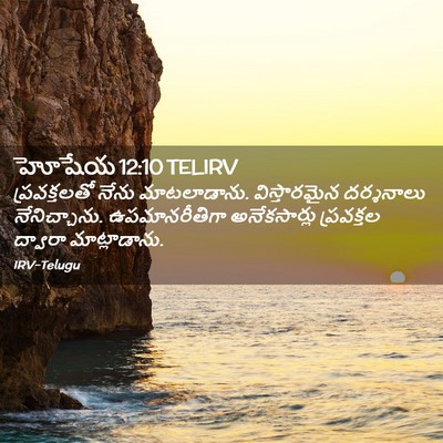 Picture 02 - హోషేయ 12:10 TELIRV - ప్రవక్తలతో నేను - Bible Verse Picture