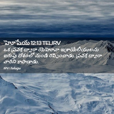 Picture 02 - హోషేయ 12:13 TELIRV - ఒక ప్రవక్త ద్వారా - Bible Verse Picture