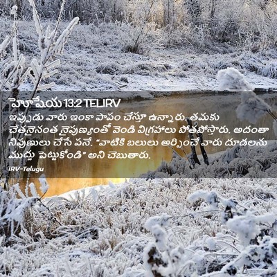 Picture 02 - హోషేయ 13:2 TELIRV - ఇప్పుడు వారు ఇంకా - Bible Verse Picture