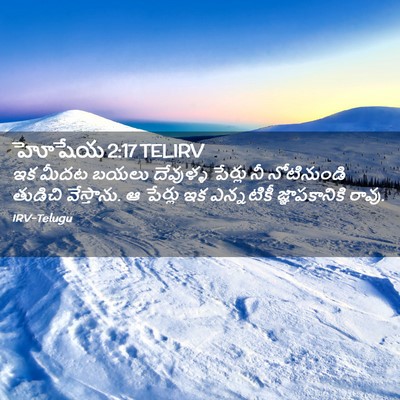 Picture 02 - హోషేయ 2:17 TELIRV - ఇక మీదట బయలు - Bible Verse Picture