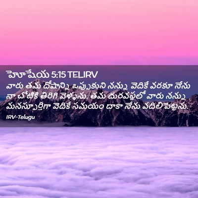 Picture 02 - హోషేయ 5:15 TELIRV - వారు తమ దోషాన్ని - Bible Verse Picture