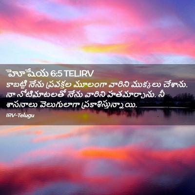Picture 02 - హోషేయ 6:5 TELIRV - కాబట్టి నేను - Bible Verse Picture