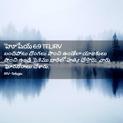 Picture 02 - హోషేయ 6:9 TELIRV - బందిపోటు దొంగలు - Bible Verse Picture