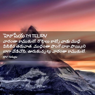 Picture 02 - హోషేయ 7:4 TELIRV - వారంతా కాముకులే. - Bible Verse Picture
