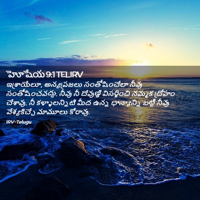 Picture 02 - హోషేయ 9:1 TELIRV - ఇశ్రాయేలూ, - Bible Verse Picture