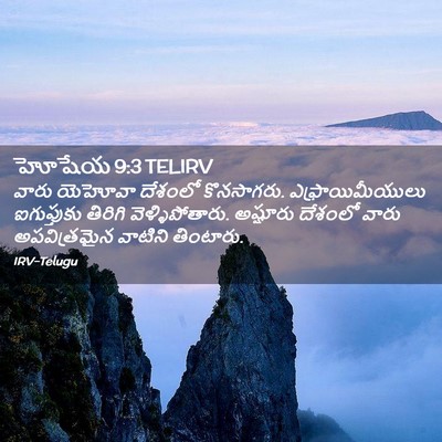 Picture 02 - హోషేయ 9:3 TELIRV - వారు యెహోవా - Bible Verse Picture
