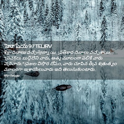 Picture 02 - హోషేయ 9:7 TELIRV - శిక్షా దినాలు - Bible Verse Picture