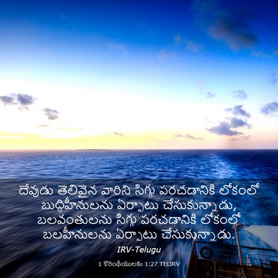 Picture 03 - 1 కొరింథీయులకు 1:27 TELIRV - దేవుడు తెలివైన - Bible Verse Picture