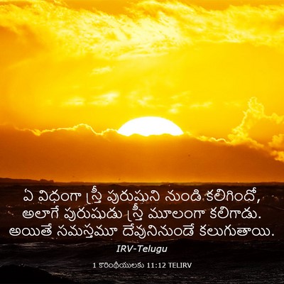Picture 03 - 1 కొరింథీయులకు 11:12 TELIRV - ఏ విధంగా స్త్రీ - Bible Verse Picture