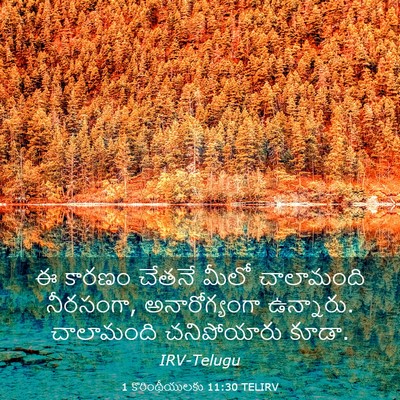 Picture 03 - 1 కొరింథీయులకు 11:30 TELIRV - ఈ కారణం చేతనే మీలో - Bible Verse Picture