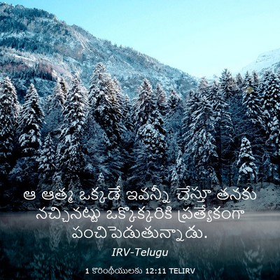 Picture 03 - 1 కొరింథీయులకు 12:11 TELIRV - ఆ ఆత్మ ఒక్కడే - Bible Verse Picture