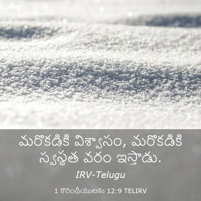 Picture 03 - 1 కొరింథీయులకు 12:9 TELIRV - మరొకడికి - Bible Verse Picture