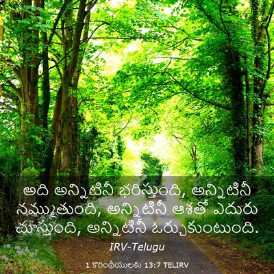 Picture 03 - 1 కొరింథీయులకు 13:7 TELIRV - అది అన్నిటినీ - Bible Verse Picture