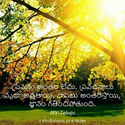 Picture 03 - 1 కొరింథీయులకు 13:8 TELIRV - ప్రేమకు అంతం లేదు. - Bible Verse Picture