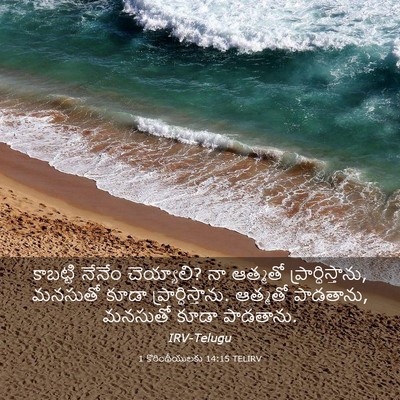 Picture 03 - 1 కొరింథీయులకు 14:15 TELIRV - కాబట్టి నేనేం - Bible Verse Picture