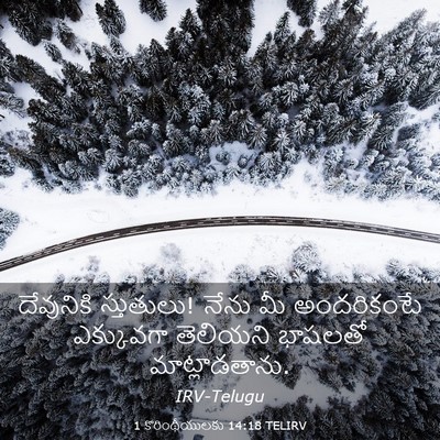 Picture 03 - 1 కొరింథీయులకు 14:18 TELIRV - దేవునికి - Bible Verse Picture