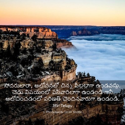 Picture 03 - 1 కొరింథీయులకు 14:20 TELIRV - సోదరులారా, - Bible Verse Picture