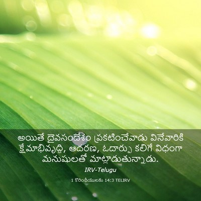 Picture 03 - 1 కొరింథీయులకు 14:3 TELIRV - అయితే దైవసందేశం - Bible Verse Picture