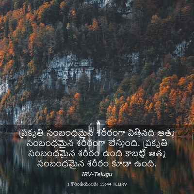 Picture 03 - 1 కొరింథీయులకు 15:44 TELIRV - ప్రకృతి సంబంధమైన - Bible Verse Picture