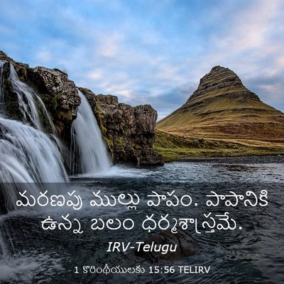 Picture 03 - 1 కొరింథీయులకు 15:56 TELIRV - మరణపు ముల్లు పాపం. - Bible Verse Picture
