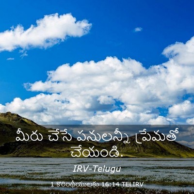 Picture 03 - 1 కొరింథీయులకు 16:14 TELIRV - మీరు చేసే - Bible Verse Picture