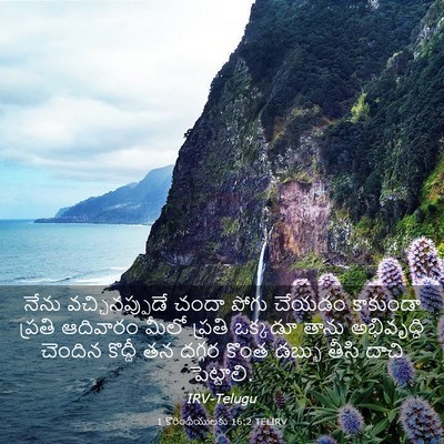 Picture 03 - 1 కొరింథీయులకు 16:2 TELIRV - నేను వచ్చినప్పుడే - Bible Verse Picture