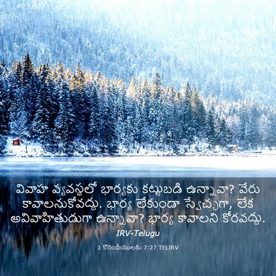 Picture 03 - 1 కొరింథీయులకు 7:27 TELIRV - వివాహ వ్యవస్థలో - Bible Verse Picture