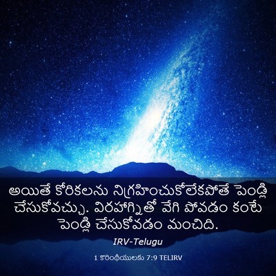 Picture 03 - 1 కొరింథీయులకు 7:9 TELIRV - అయితే కోరికలను - Bible Verse Picture
