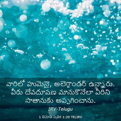 Picture 03 - 1 తిమోతి పత్రిక 1:20 TELIRV - వారిలో హుమెనై, - Bible Verse Picture