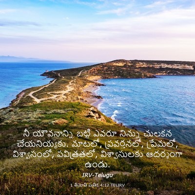 Picture 03 - 1 తిమోతి పత్రిక 4:12 TELIRV - నీ యౌవనాన్ని - Bible Verse Picture