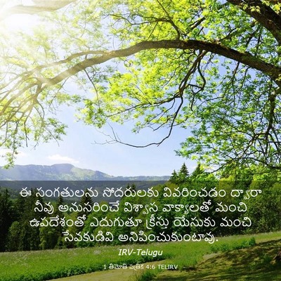 Picture 03 - 1 తిమోతి పత్రిక 4:6 TELIRV - ఈ సంగతులను - Bible Verse Picture