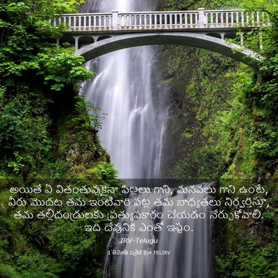 Picture 03 - 1 తిమోతి పత్రిక 5:4 TELIRV - అయితే ఏ - Bible Verse Picture