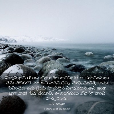 Picture 03 - 1 తిమోతి పత్రిక 6:2 TELIRV - విశ్వాసులైన - Bible Verse Picture