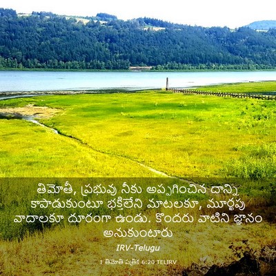 Picture 03 - 1 తిమోతి పత్రిక 6:20 TELIRV - తిమోతీ, ప్రభువు - Bible Verse Picture
