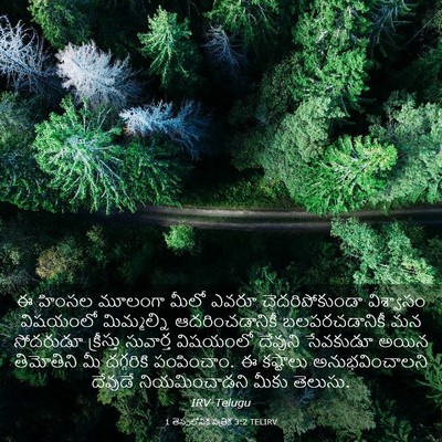 Picture 03 - 1 తెస్సలోనిక పత్రిక 3:2 TELIRV - ఈ హింసల మూలంగా - Bible Verse Picture