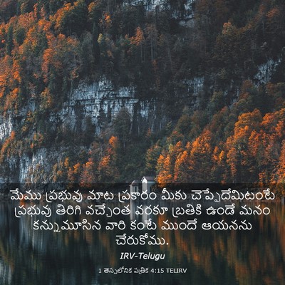 Picture 03 - 1 తెస్సలోనిక పత్రిక 4:15 TELIRV - మేము ప్రభువు మాట - Bible Verse Picture
