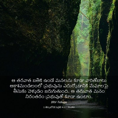 Picture 03 - 1 తెస్సలోనిక పత్రిక 4:17 TELIRV - ఆ తరవాత బతికి ఉండే - Bible Verse Picture
