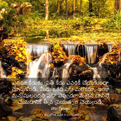 Picture 03 - 1 తెస్సలోనిక పత్రిక 5:15 TELIRV - ఎవరూ కీడుకు ప్రతి - Bible Verse Picture