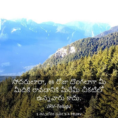 Picture 03 - 1 తెస్సలోనిక పత్రిక 5:4 TELIRV - సోదరులారా, ఆ రోజు - Bible Verse Picture